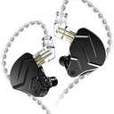 KZ ZSN PRO X in Ear Monitors with Balance Armature + Dynamic Driver Earbuds, Dual Driver Earphone IEM with Removable 0.75mm 2Pin Cable for Music Player Phone Computer (Black, No Mic)
