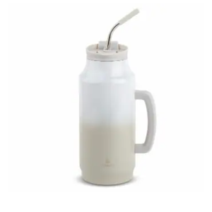 MANNA Poseidon Stainless Steel Timber 64Oz White & Grey