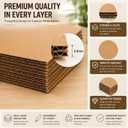 Harloon 24 Pack Corrugated Cardboard Sheets Set 20 x 30 Inch Kraft Brown Flat Packaging Inserts Packaging Cardboard Inserts 2.5mm Thickness for Packing Delivering Shipping Moving Mailing Crafts