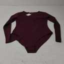 MANGOPOP Round Neck Long Sleeve Short Sleeve Bodysuits for Women Basic Body Suit Shirts Tops (Medium)