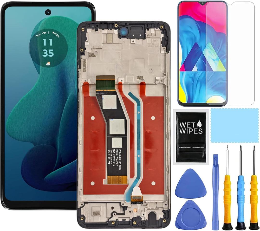 for Motorola G 5G [2024 Version] Screen Replacement for Moto G 5G 2024 Screen Replacement Kit with Frame XT2417 XT2417-1 XT2417D LCD Display Digitizer Touch Screen Assembly 6.6 inch