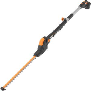 WORX 20" Cordless Hedge Trimmer, 20V Pole Hedge Trimmer Reaches up to 12" with Extended Pole, Electric Bush Trimmer with 180 Rotation Head, Battery & Charger Not Included, WG252.9