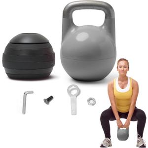Kettlebell Kings Adjustable Kettlebell Set, 26-70 lb - Strength Training Kettlebells with 7 Plates - Secure Lock System and Durable Steel Kettle Bell for Swings, Squats, Presses and Full-Body Training