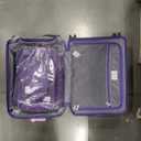 Carry On Luggage 22x14x9 Airline Approved, 22 Inch PP Hardshell Luggage Carry-on Suitcase with Spinner Wheels, Carry On Suitcase Set for Women(Purple) (20IN+BP/TB, GRAPE PURPLE-3PCS)