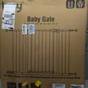 keny 29"-42.5" Baby Gate for Stairs, Auto Close Safety Dog Gate, Pressure Mounted Easy Walk Through Pet Gate for Doorways, Durable Stair Gate, 30" Tall, White