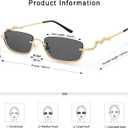 Appassal Y2K Snake Sunglasses for Women Men Narrow Rectangular Y2k Chic Sunnies AP3649