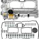 Upgrade Aluminum N20 Engine Valve Cover Kit with Gasket, Bolts & Oil Filler Cap Compatible with 2012-2018 BMW 228i 320i 328i 328i GT xDrive 428i 528i X1 X3 X4 X5 Z4 L4 2.0L Part# 11127588412 264-517 (Aluminum Painted Silver)