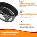 2 x Cheesecake Pan Set, 4/7/8/9 inch Nonstick Leakproof Springform Pan for Mini Cheesecakes, Pizzas, Quiches (Black, 4 inch)