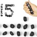 15 PCS Ferrite Stones Engraved Numbers & Symbols, Caturledas Laser Carving Magnetic Fidget Toys for Office Stress Anxiety Relief, Desk Magnet Toys for Men Women Adults Gifts, 20 mm, Black