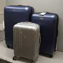 American Tourister Moonlight Hardside Expandable Luggage with Spinner Wheels, Navy, 3-Piece Set (21/24/28)