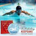 2 x Swimmer Christmas Ornament 2025 - Swimming Ornaments for Christmas Tree, Swimmer Gifts for Men, Women, Sports Gift Ideas, Swim Gifts for Athletes, Coaches, Team - Ceramic Hanging Decorations