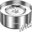 Stainless Steel Dog Water Bowl No Spill, 101oz/3L Large Capacity Pet Water Dispenser with Floating Disk, Non-Slip Slow Drink Feeder for Cat, Anti-Gulping & Splash Proof for Travel, Car & Home