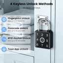 Lokko Gym Locker Lock, Fingerprint Smart Padlock Bluetooth RFID Keyless Biometric Lock for School Employee Locker, Toolbox