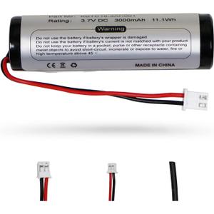 KBT 3.7V 3000mAh Rechargeable Li-ion Battery with JST 2.54 2Pin Plug, Charging Cable for Voice Power Amplifier, Speaker