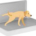 Dog Pee Pad Holder with High Wall,25.59"X19.69" inch Indoor Dog Potty Tray for Small/Medium Dogs,Pet Toilet White
