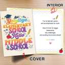 10 x Funny Elementary Graduation Card for 5th or 6th Grade Students, Congratulations Graduation Gift for Daughter Son Granddaughter Grandson