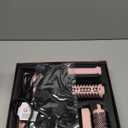 8-in-1 Hair Dryer Brush & Hot Air Styler, 110,000 RPM Blow Dryer Brush Foldable LCD Display, 4 Heat Settings Auto Curler Fast Drying Curling Straightening for Salon & Travel (Pink)