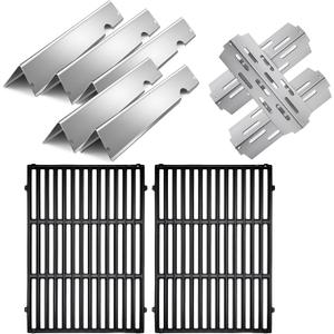 Genesis ii E-310 Cast Iron Grill Grates for Weber Genesis ii Grill Parts 66032 Stainless Steel Flavorizer Bars Heat Deflector for Weber Genesis ii E-315 E-335 S-335 300 Series GS4 Grill Parts