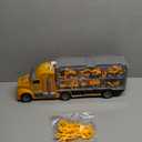 JOYIN 25 in 1 Kids Construction Truck Toy Set, 24Pcs Push and Go Cars and Worker Figures, Toddler Play Vehicles with Sounds and Light, Birthday Gifts for 3 4 5 6 7 Years Old Grandkids, Easter Basket