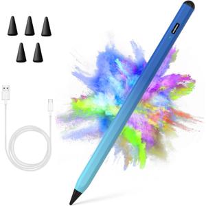 Stylus Pen for iPad 2018-2023 with Palm Rejection, Active Pencil for iPads 10th/9th/8th/7th/6th, for iPad Pro 11/12.9 inch, for iPad Air 5th/4th/3th Gen, for iPad mini 6th/5th Gen(Gradient Blue)