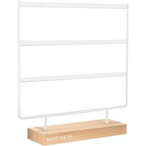 Mocolo Earring Organizer Stand, Earring Display Stand, Earring Holder for Hanging Earrings (White)