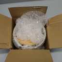 VanEnjoy 5.5 inch Large Round Bohemian Style Ceramic Planter, Geometry Engrave Off White Brown Succulent Planter Flower Pot - Indoor Outdoor Decorative Planter (#01)