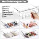 LALOBLUE Clear Acrylic Sunglasses Organizer, Stackable Eyeglass Storage Case with Gold Handles, Glasses Display Holder