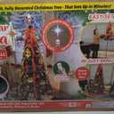 Superstar Santa Pop-Up Christmas Tree, 7FT, Pre-Lit w/ 200 LED Lights, AS SEEN ON TV, Santa Projects North Star, Opens Instantly, Fully Decorated, 7 Colors, 32 Modes w/Remote, Stores Flat