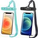 Rynapac IPX8 Waterproof Phone Pouch - 8.5in, 2 Pack Waterproof Phone Case for iPhone 17 16 15 Pro Max, Galaxy S26 S25 Ultra, Cellphone Dry Bag with Lanyard for Beach Vacation Travel Cruise Essentials