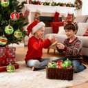 Christmas Ball Ornaments for Tree,12 Pcs 2.4 Inch Red and Green Christmas Ornaments for Xmas Hanging Tree Decorations Party Decor