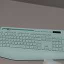 Wireless Keyboard and Mouse Combo - Full-Sized Ergonomic Keyboard with Wrist Rest, Phone Holder, Sleep Mode, Silent 2.4GHz Cordless Keyboard Mouse Combo for Computer, Laptop, PC, Mac, Windows (Green) (1 PACK)