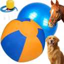 25 Inch Herding Ball for Dogs - Blue & Orange Two-Tone Color, Enhanced Bite-Resistant Herding Toy for Australian Shepherds, Border Collies, Durable Agility Training Ball for Medium & Large Breeds