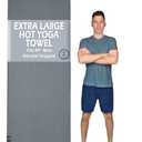 Tatago Hot Yoga Mat Towel Non Slip for Hot Yoga (72-84 inch Mats) Our Hot Yoga Towel Non Slip Silicone Dabs & Absorbent Microfiber Blend Gives You More Grip As You Drip! (Nube Gris, XL - 84")