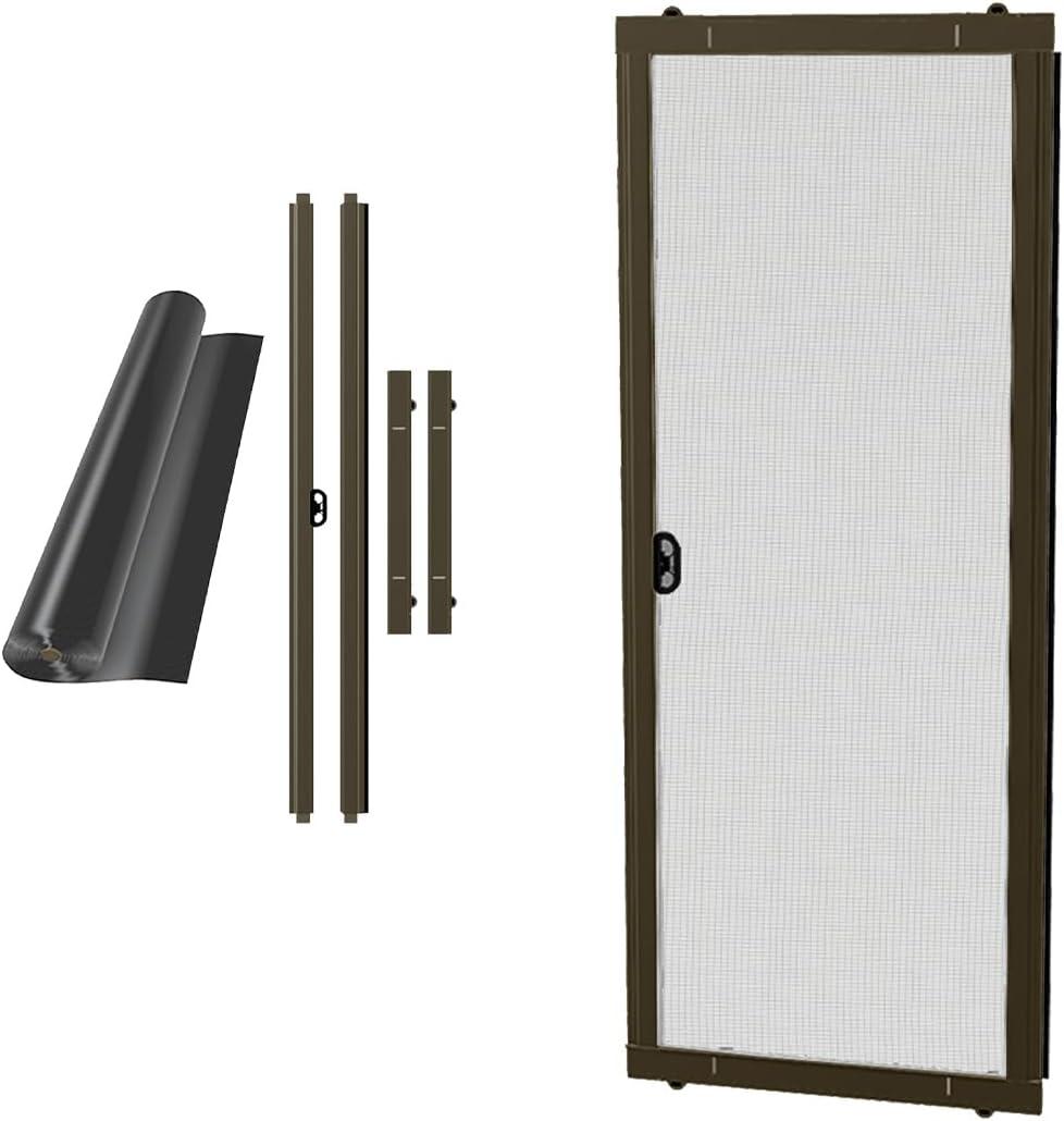 RiteScreen KD Mfit Sliding Screen Door Replacement, Ready-to-Assemble, Easy DIY, Bronze, 36" - PetScreen  Adjustable Patio Screen Door Kit for Openings 78 - 81 Tall  Fits 95% of Doors in U.S.