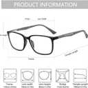 BLUEMOKY Blue Light Reading Glasses for Men 2 PACK, Readers for Men, Square Frame Computer Glasses,Anti Eyestrain(0.00)