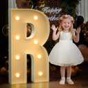 Mixifox 3FT Marquee Letters R, Large Light Up Letters 3 Feet Tall with Lights, Big Letter for Wedding, Engagement, Graduation, Birthday Party Decorations, Pre-Cut Foam Board Kit
