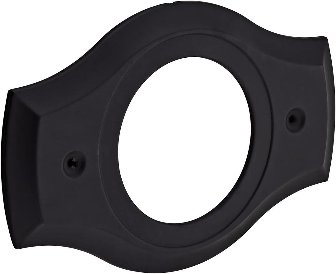 Renovation Shower Cover Plate for 2-Handle or 3-Handle to 1-Handle Shower Updates, Matte Black