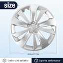 Impreza Hub Cap Wheel Cover Compatible with 2017-2023 Chrome Silver | Replaces OE 28811FL02A, 28811FL010、Fits 2017 2018 2019 2020 2021 2022 2023 Impreza all trims