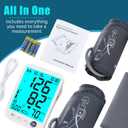 Blood Pressure Monitor-Automatic Blood Pressure Machine XL Cuff for Big Arms 13-21-Medium/Large Cuff 9"-17" Extra Large Backlit LCD Two User 1000 Mem (Blue