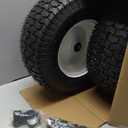 GICOOL 16x6.50-8 Riding Lawn Mower Rubber Tire and Wheel, 2 Pcs Replacement 16x6.5-8nhs Garden Tractor Lawnmower Tyre, Bearing Bore 3/4" & 5/8", 3"-4.5" Centered Hub