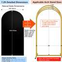 Hemmotop Wedding Arch Backdrop Cover, Set of 2 (7.2ft, 6ft), 2 Sided Stretchy Spandex Fitted Balloon Arch Stand Backdrop for Birthday Party, Baby Shower, Black