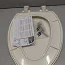 Bemis 7300SLEC Slow Close Toilet Seat, Easy Clean Hinges and Durable Plastic Seat, Made in USA, Elongated, Biscuit
