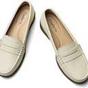 Women's Comfortable Leather Penny Loafers Slip On Business Casual Dress Shoes Lightweight Office Work Flats Everyday Walking Shoes for Women 6.5