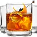 Whiskey Glasses Set of 6, 10 Oz Old Fashioned Glass Cocktail Glasses, Lowball Glasses Tumbler, Clear Glass Cups for Bourbon Whiskey Scotch Rum Juice, Whiskey Gifts for Men