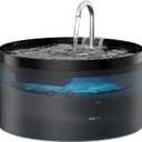 Cat Water Fountain: 108oz/3.2L Cat Fountain Super Silent Pet Drinking Dispenser - Water Fountains for Kitty Indoor - Quiet Pump and Faucet Design - Suitable for Cats and Dogs - BEMOONY