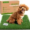 Washable Artificial Grass Pads for Dogs, 2-Pack 18x23 Inch Reusable Turf Mats, Realistic Grass for Indoor Puppy Potty Training.