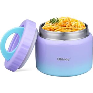 Insulated Thermo Food Jar for Kids - 12 Oz Capacity, Suitable for Hot & Cold Foods, Leak-Proof Vacuum Stainless Steel Design with Wide Mouth for Lunches, Soups and Travel