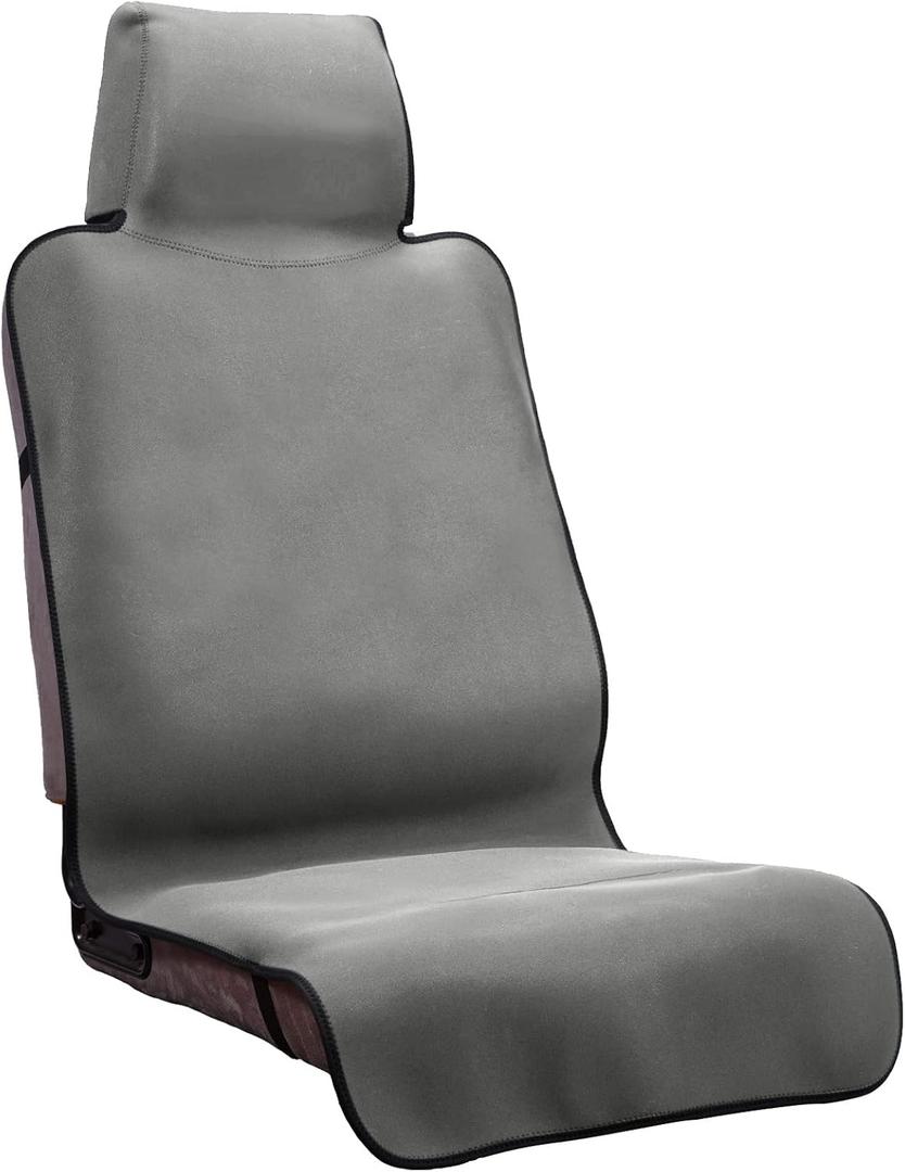 Waterproof Seat Cover, Upgraded Sweat Carseat Protector, Perfect for Universal Anti-Slip Car Truck SUV Seat, Ideal for Surfing Yoga Gym Workout, Grey