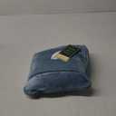 PAVILIA Travel Blanket and Pillow, Arms Opening Airplane Blankets for Adults, Compact Plane Blanket with Arm Hole 2-in-1 Bag for Flight Car Camping Fit in Luggage Backpack Traveler Gift, Blue (65 x 40 inches)