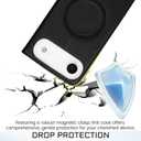 2 x Rssviss for iPhone Air Wallet Case, Flip Folio Case Compatible with Magsafe, RFID Blocking Card Holder Kickstand, Shockproof iPhone Cover Men Women for iPhone Air 6.5" Black